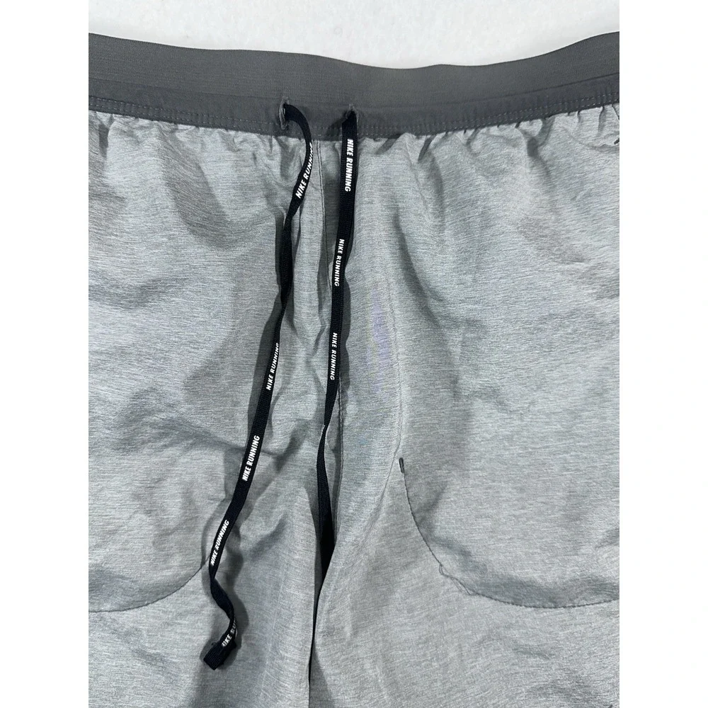 Nike Men's Dri-FIT Running Shorts Gray 2-in-1 Athletic Workout Size Small